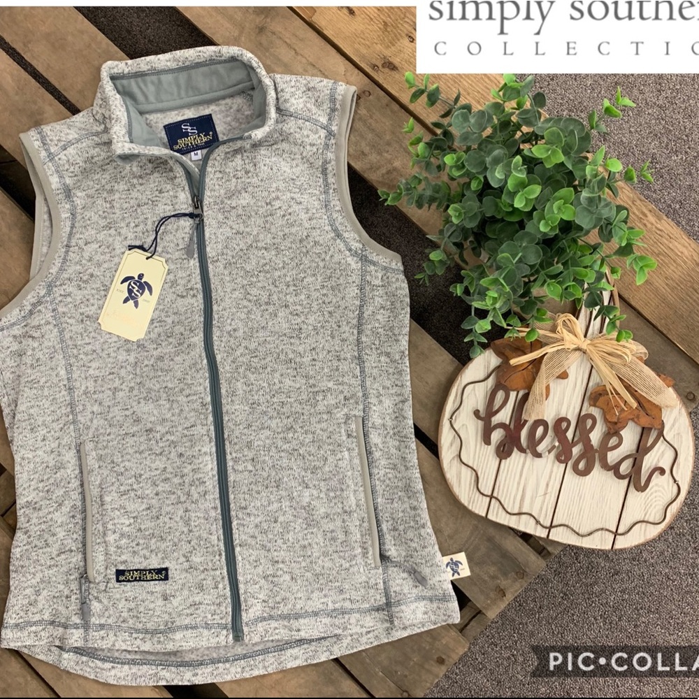 Simply Southern Heathered Gray Knit Vest